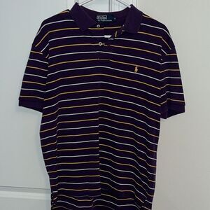 Polo by Ralph Lauren Purple w/pony men’s SS golf polo Shirt M ECU Pirate colors